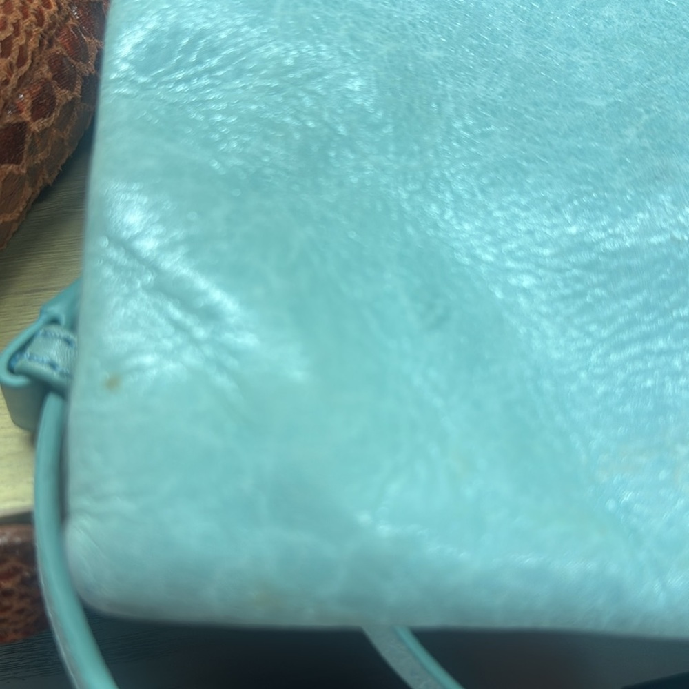 Botkier Trigger Womens Blue Leather Studded Zipper Crossbody Shoulder Bag EUC - Picture 11 of 12